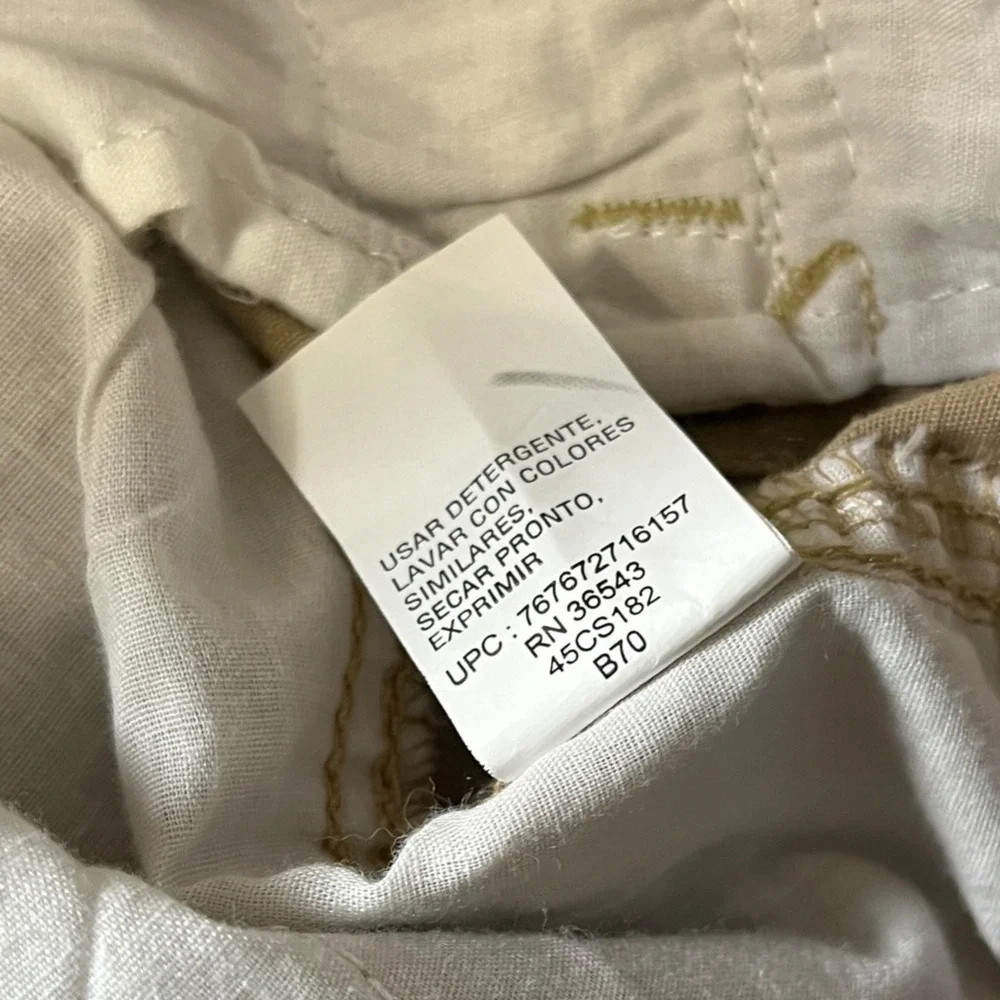 IZOD Saltwater‎ Mens Cargo Shorts Khaki Tan Ripstop Cotton 40W 45CS182 NEW